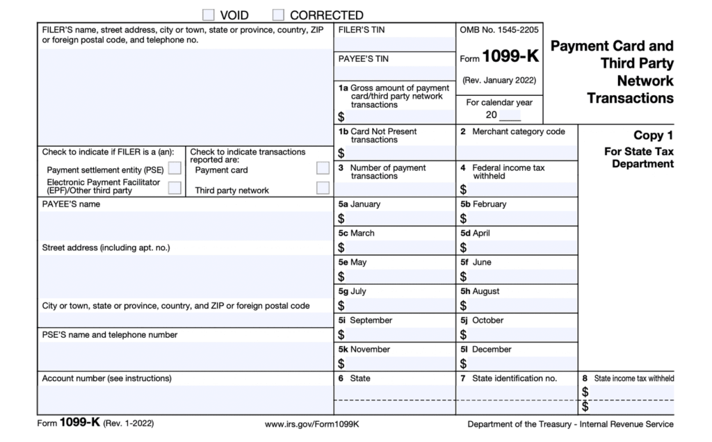 formulario 1099-k 