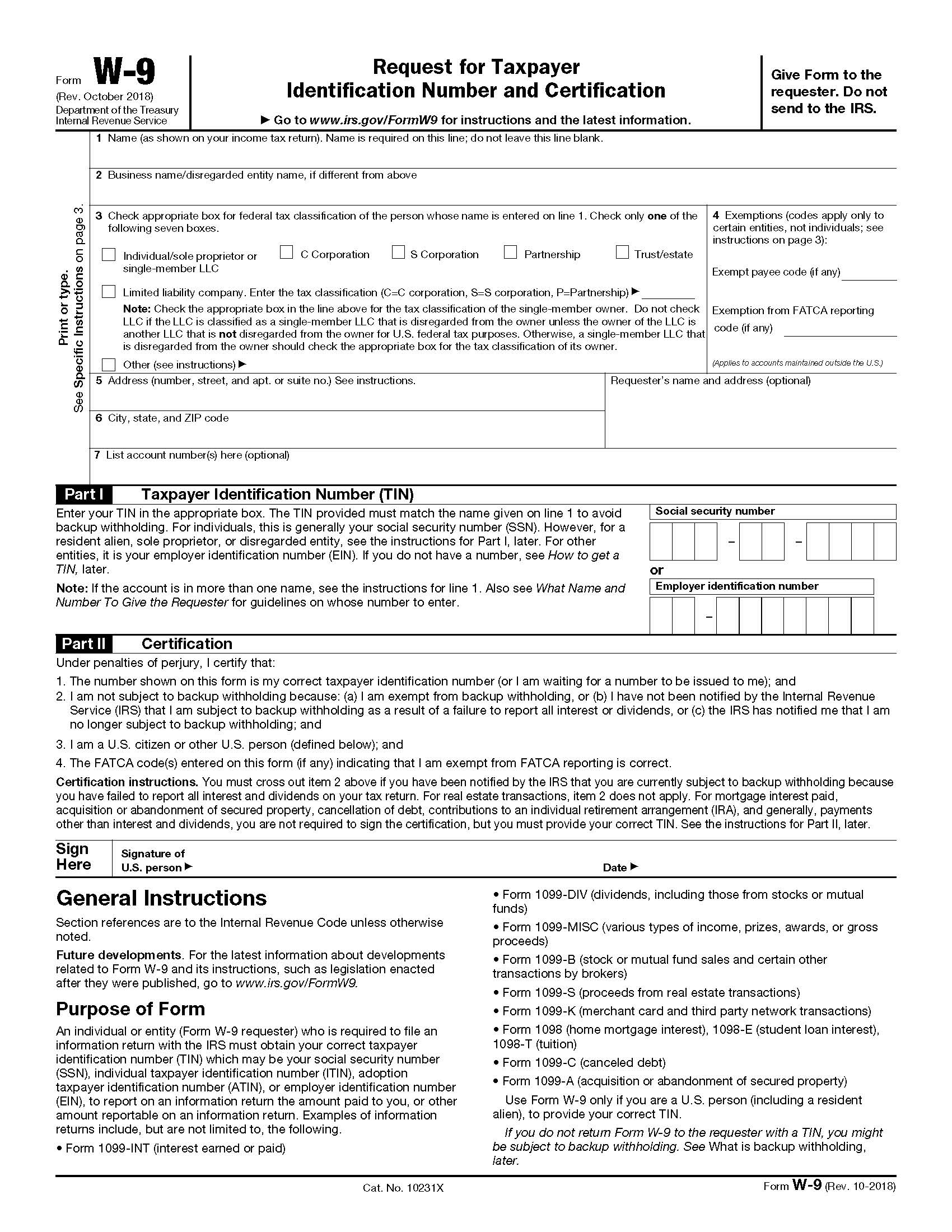 What Is a W-9 Tax Form?